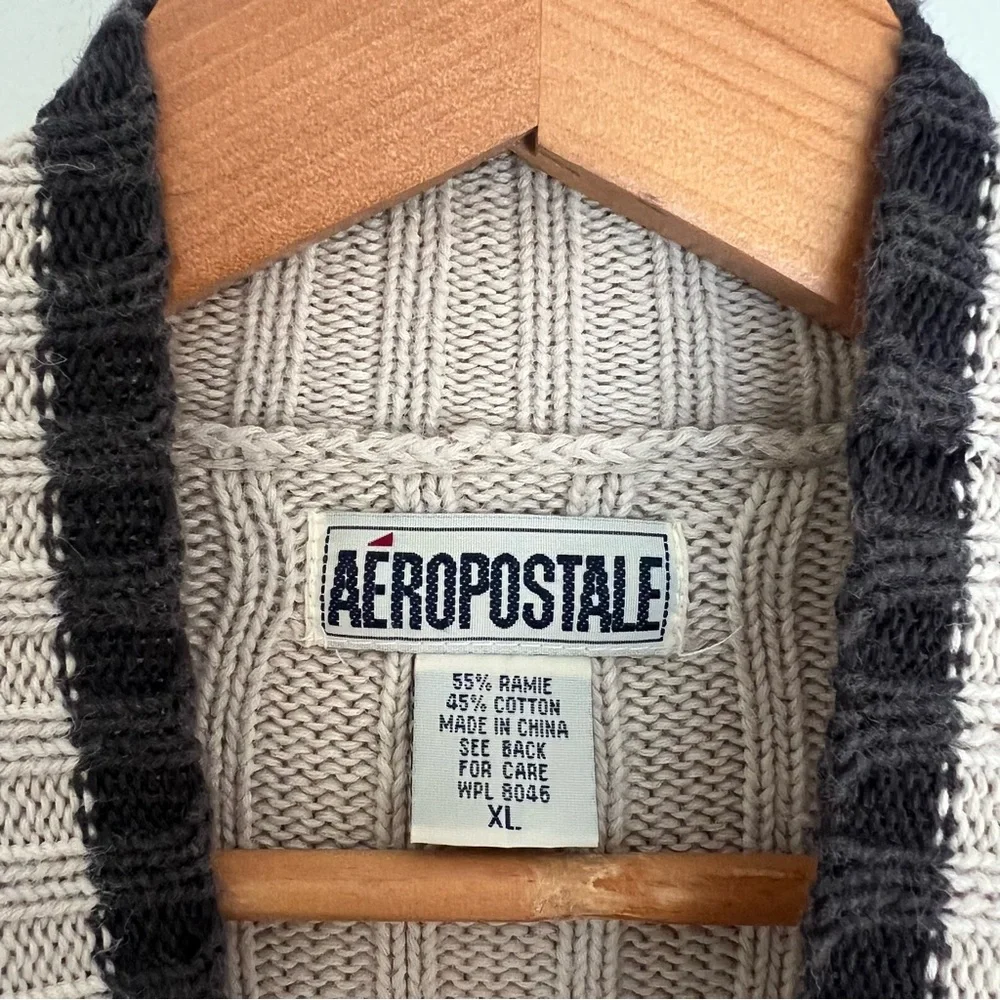 Aeropostale Vintage Mock Neck Ribbed Sweater Men’s Size XL